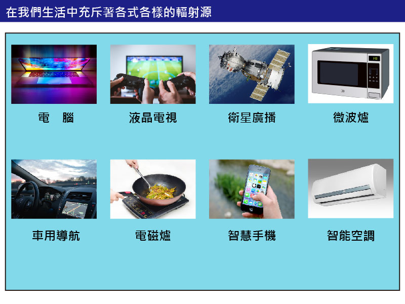 我們生活中充斥著各式類型的輻射源